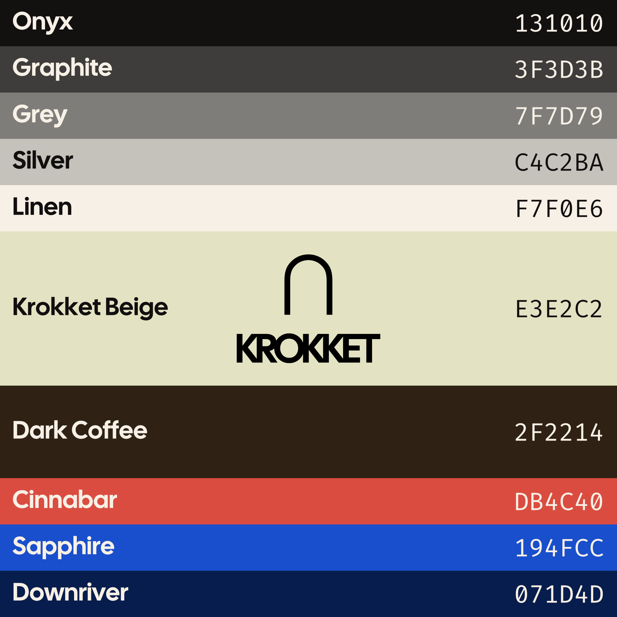Krokket colours