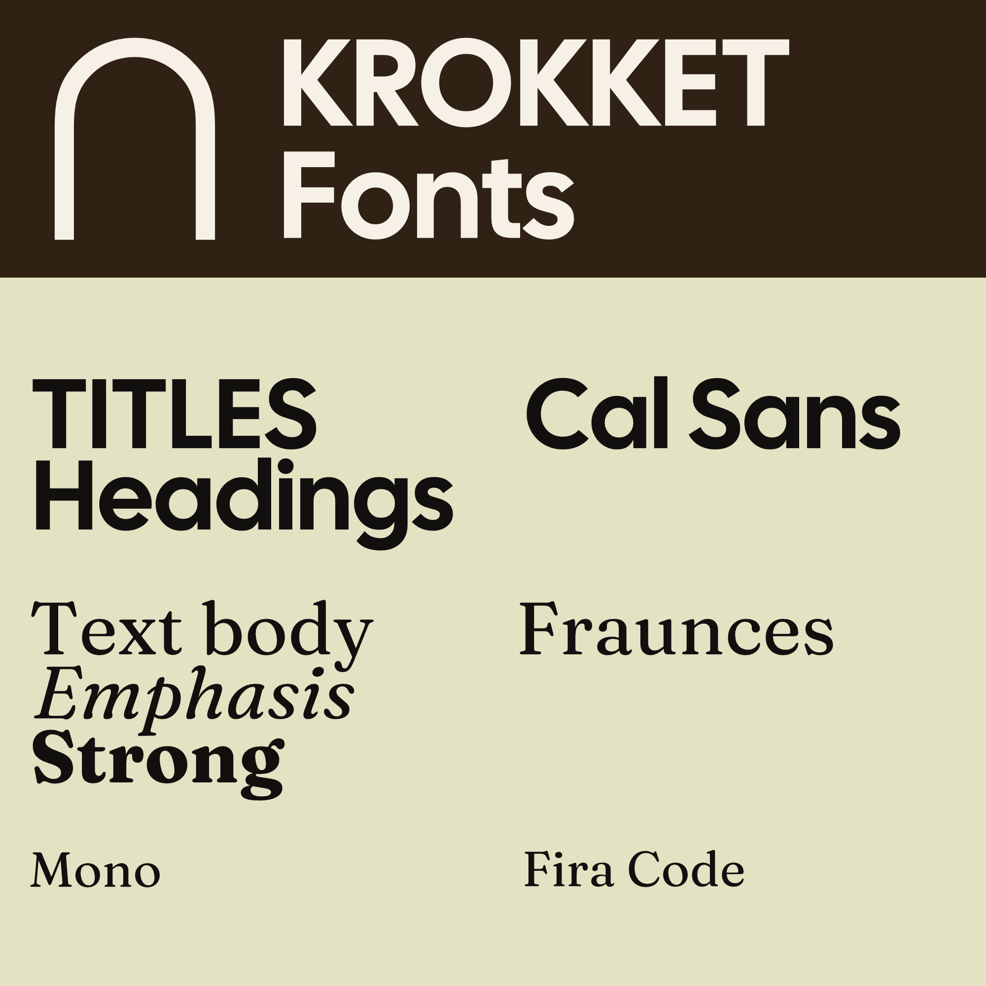 Krokket fonts